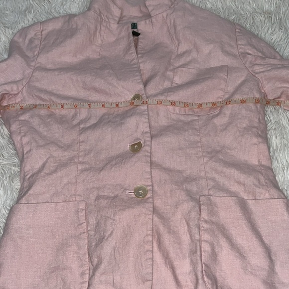 Lauren by Ralph Lauren Petites Pink Lenin Blazer 10P - Picture 4 of 9